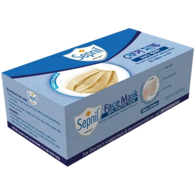 Sepnil Disposable and Medical Protective Face Mask - 50 Pcs - Rokomari product